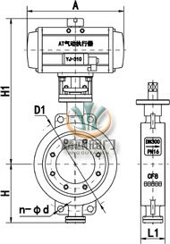 D673H/F气动硬密封对夹蝶阀