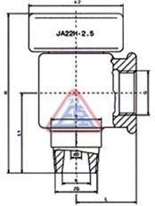 JA22H静重式安全阀 (主要连接尺寸) 
