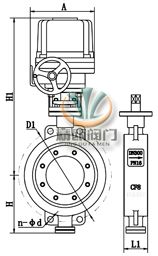 D973H/F电动对夹蝶阀 (配HR执行器) 