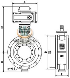 电动调节蝶阀 (法兰式) 