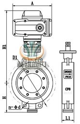 电动调节蝶阀 (法兰式) 