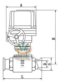 Q981卫生级电动球阀 (配HQ执行器) 