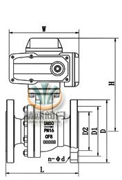 电动法兰球阀 (配HR执行器) 