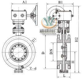 D343H双向金属硬密封蝶阀 （法兰式） 