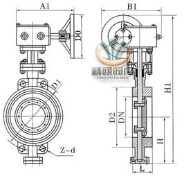 D373H双向金属硬密封蝶阀 （对夹式） 