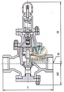 Y13H内螺纹蒸汽减压阀 (结构尺寸图) 