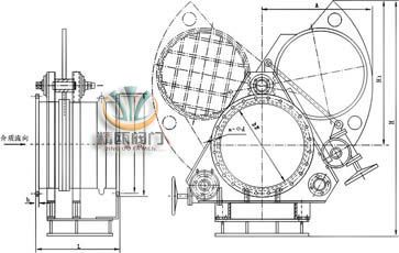 F343X涡轮式盲板阀 外形连接尺寸