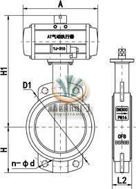 D671F/X气动对夹软密封蝶阀