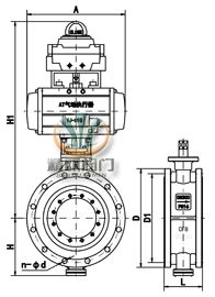 气动防爆蝶阀 (法兰式)