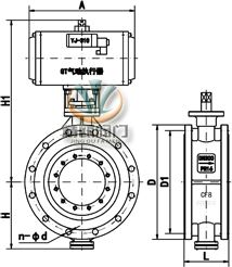 气动开关蝶阀 (法兰式标准型)