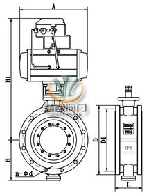 气动调节蝶阀 (法兰式)