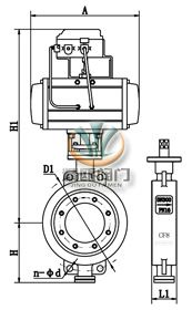 智能气动蝶阀 (对夹式) 