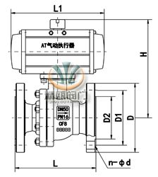 气动衬氟球阀 配AT执行器