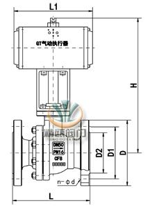 气动高温球阀 (浮动式阀体) 