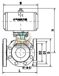 气动三通球阀 (配GT执行器) 