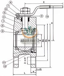 超薄对夹球阀 (结构图)