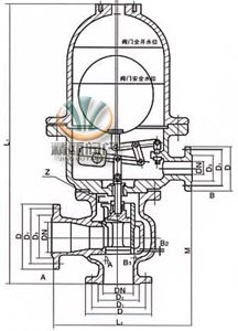 浮球式蒸汽疏水调节阀 (产品结构图) 