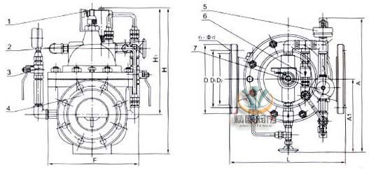 700X水泵控制阀 外形结构图