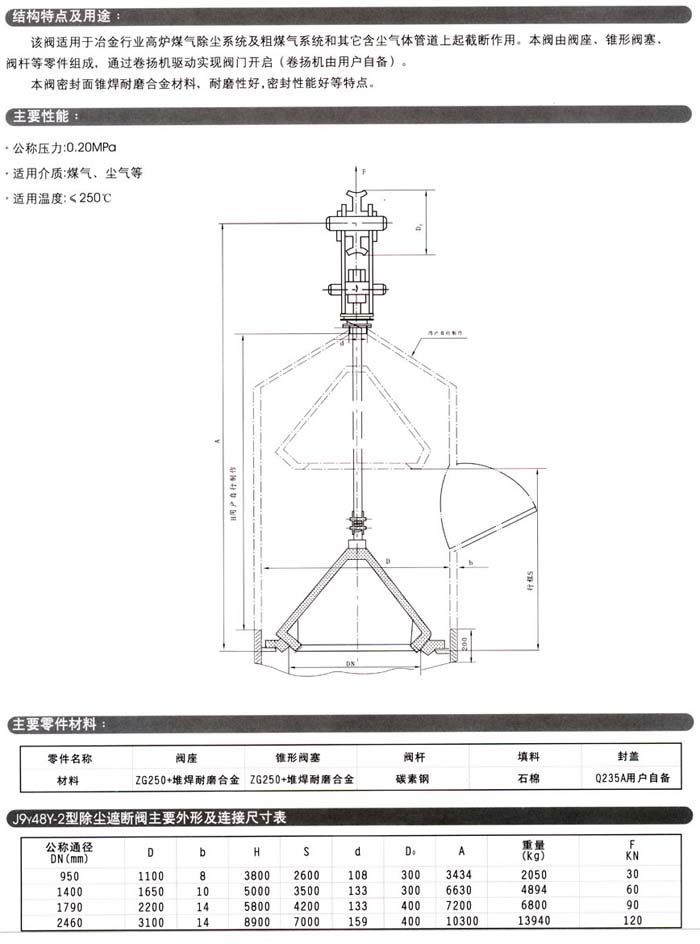 J9Y48Y-2除尘器遮断阀