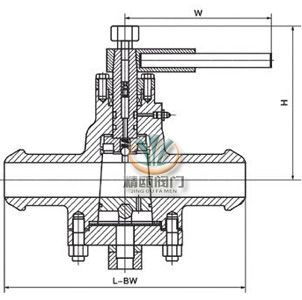 X47W/F美标倒装油封旋塞阀 (焊接式尺寸图)