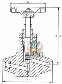 J61Y高压焊接针型阀 (结构图) 