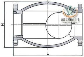 HQ44X微阻球形止回阀 (尺寸图) 