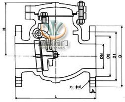 H64H美标磅级止回阀 (尺寸图) 